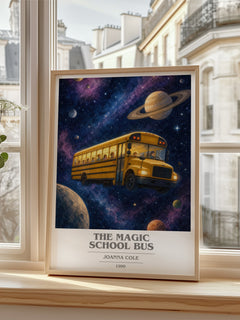 The Magic School Bus book cover poster colour and style options – Joanna Cole book art