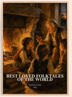 Best Loved Folktales of the World watercolour book poster by Joanna Cole – framed literary art print