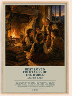 Best Loved Folktales of the World bookish book poster by Joanna Cole – framed literary art print