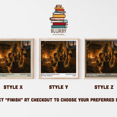 Best Loved Folktales of the World literary print in frame leaning in hallway – childrens wall art