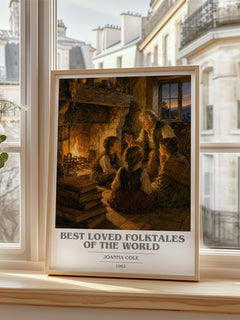 Best Loved Folktales of the World book cover poster colour and style options – Joanna Cole book art