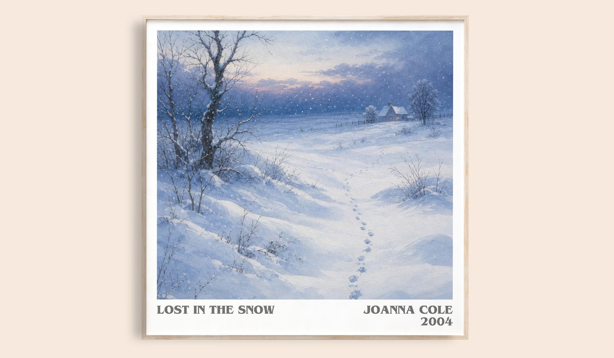Lost in the snow Literary Art Print by Joanna Cole
