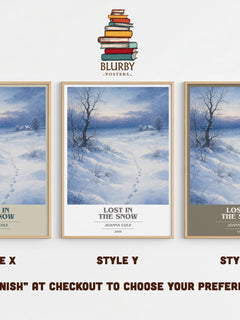 Lost in the snow Book Cover Poster by Joanna Cole – Style X, Y and Z side by side – choose your finish