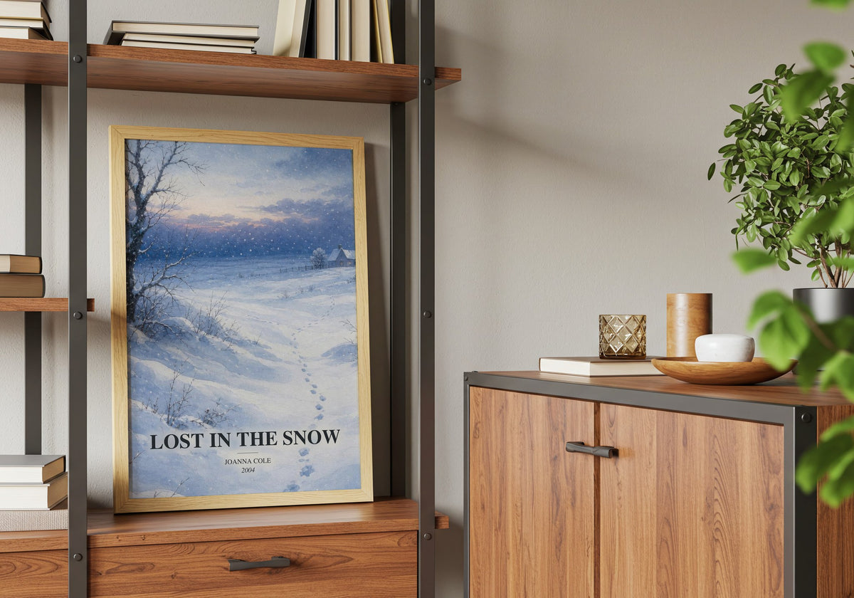 Lost in the snow book watercolour illustration paper finish options – matte satin gloss