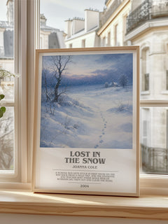 Lost in the snow bookish poster colour and style options – Joanna Cole book art