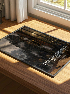 The Difference Engine watercolour book poster framed on wall – sci fi wall art