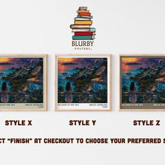 Islands in the Net literary print in frame leaning in hallway – sci fi wall art