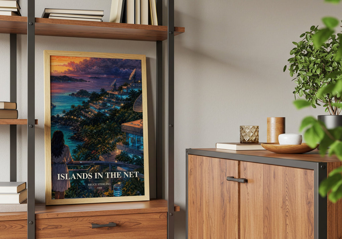 Islands in the Net book watercolour illustration paper finish options – matte satin gloss