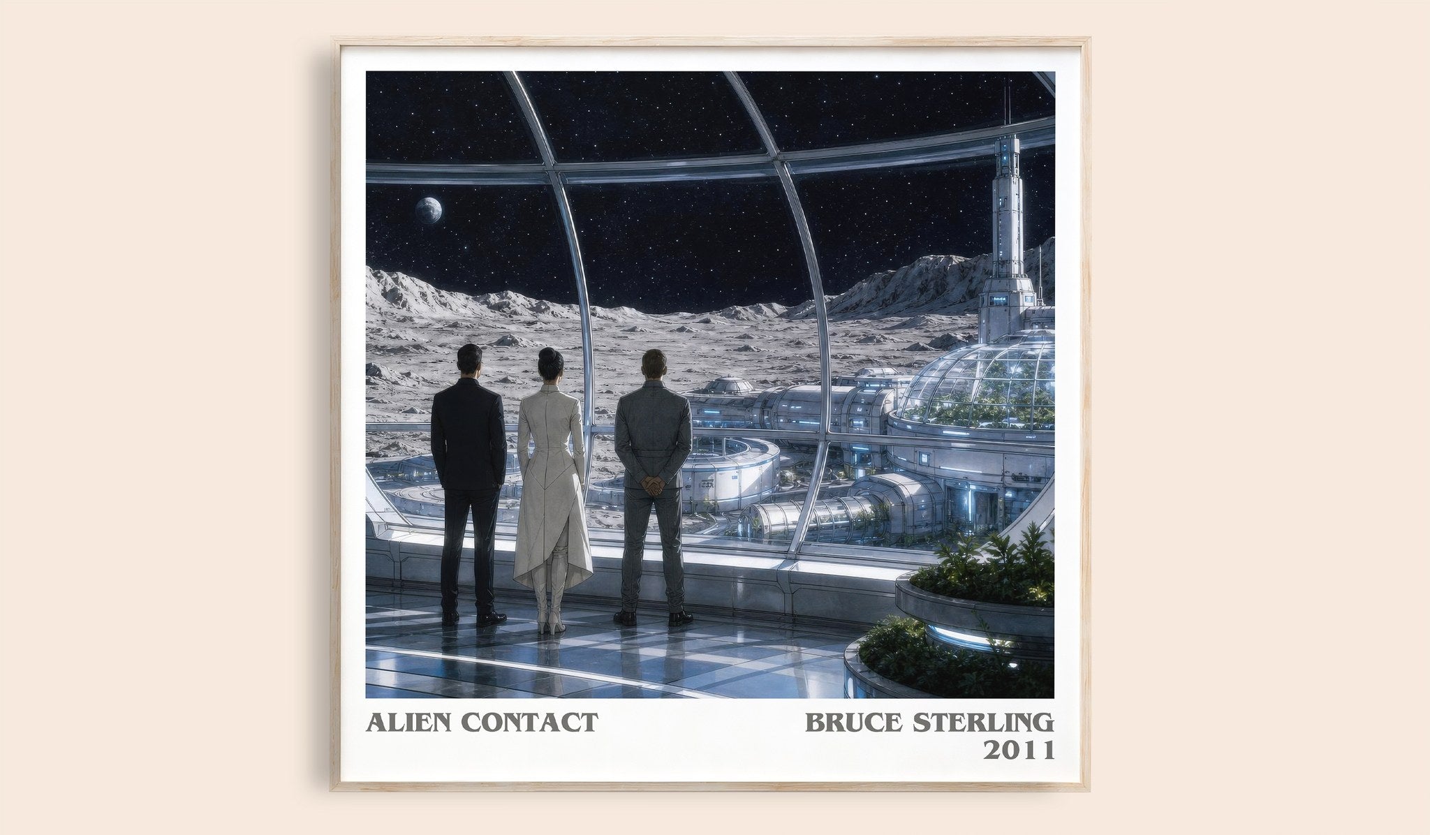 Alien Contact Literary Art Print by Bruce Sterling