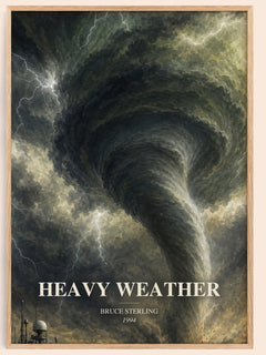 Heavy weather watercolour book poster by Bruce Sterling – framed literary art print