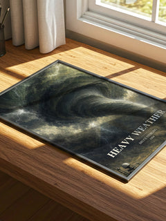 Heavy weather watercolour book poster framed on wall – sci fi wall art