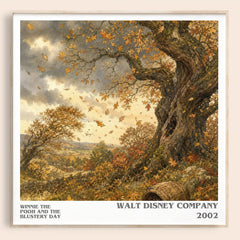 Winnie the Pooh and the Blustery Day literary book poster by Walt Disney Company – framed literary art print