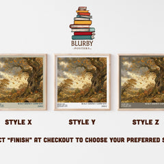 Winnie the Pooh and the Blustery Day literary print in frame leaning in hallway – childrens wall art