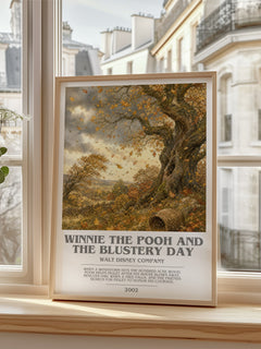 Winnie the Pooh and the Blustery Day bookish poster colour and style options – Walt Disney Company book art