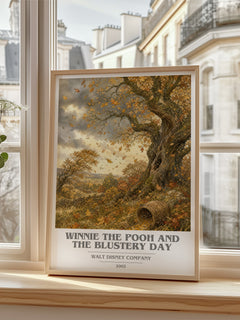 Winnie the Pooh and the Blustery Day book cover poster colour and style options – Walt Disney Company book art