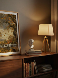 Winnie the Pooh and the Blustery Day watercolour print on bookshelf – Walt Disney Company fan gift