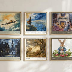 Winnie the Pooh and the Blustery Day literary art print colour and style options – Walt Disney Company book art