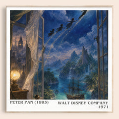 Peter Pan (1993) literary book poster by Walt Disney Company – framed literary art print
