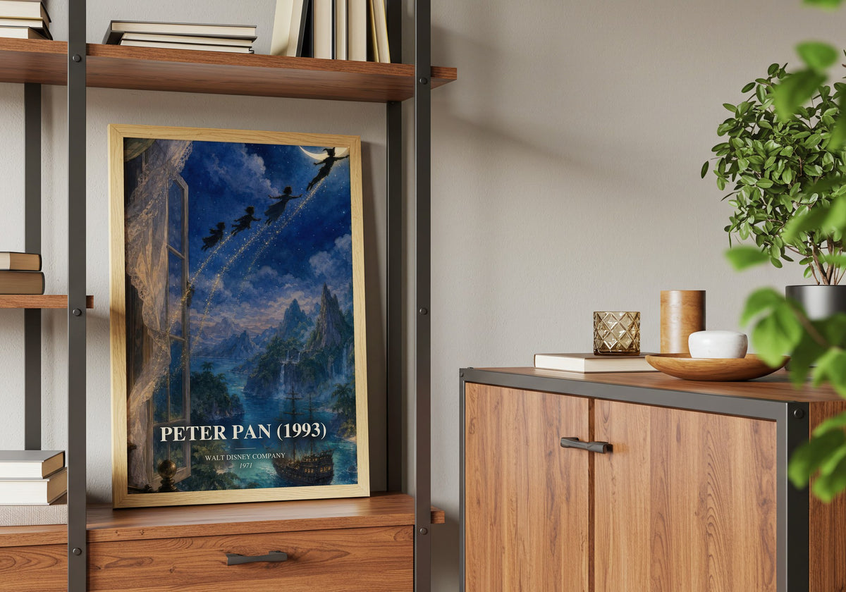 Peter Pan (1993) book watercolour illustration paper finish options – matte satin gloss