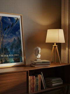 Peter Pan (1993) watercolour print on bookshelf – Walt Disney Company fan gift