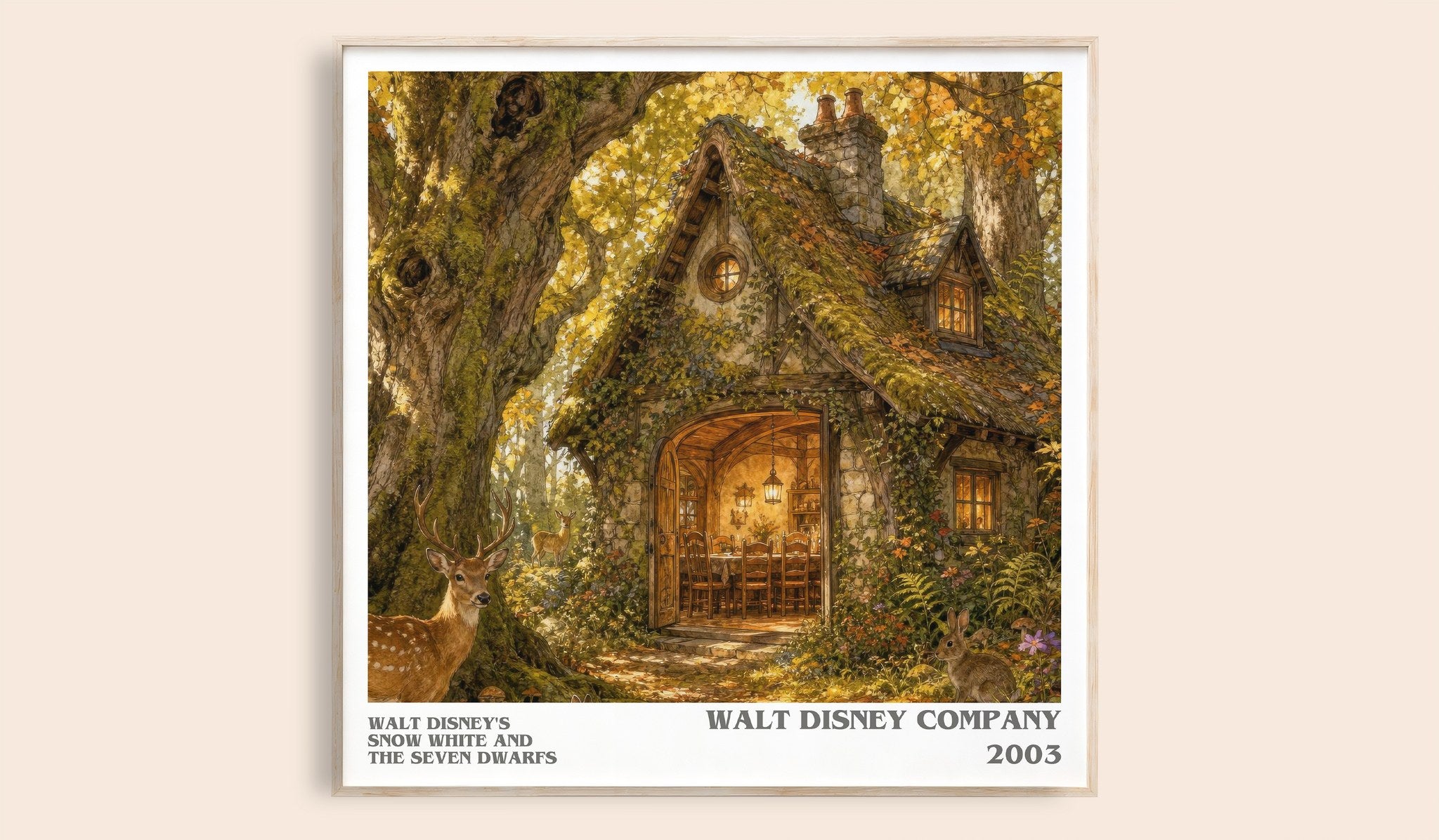 Walt Disney's Snow White and the seven dwarfs Literary Art Print by Walt Disney Company