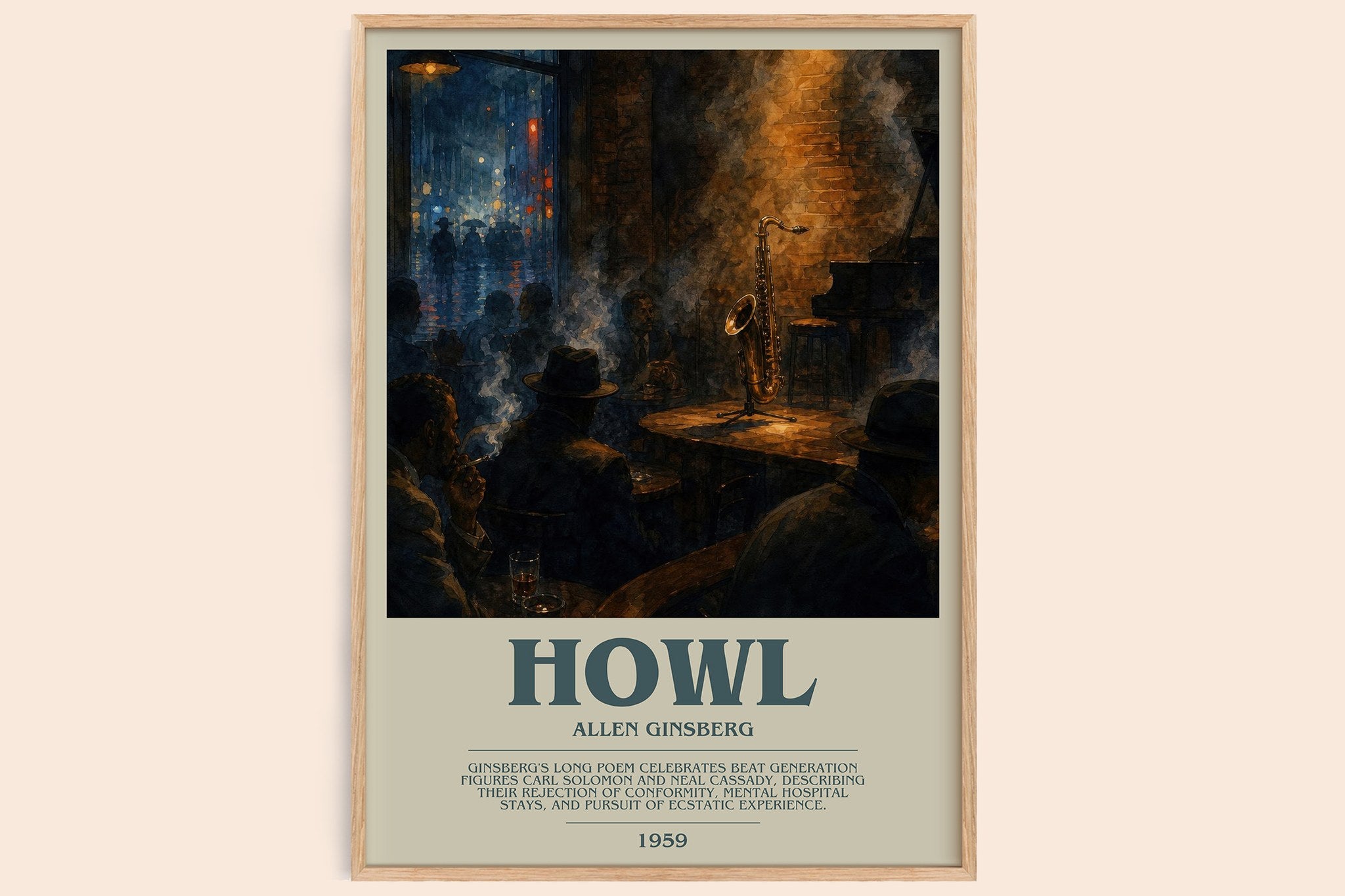 Howl Bookish Wall Art by Allen Ginsberg