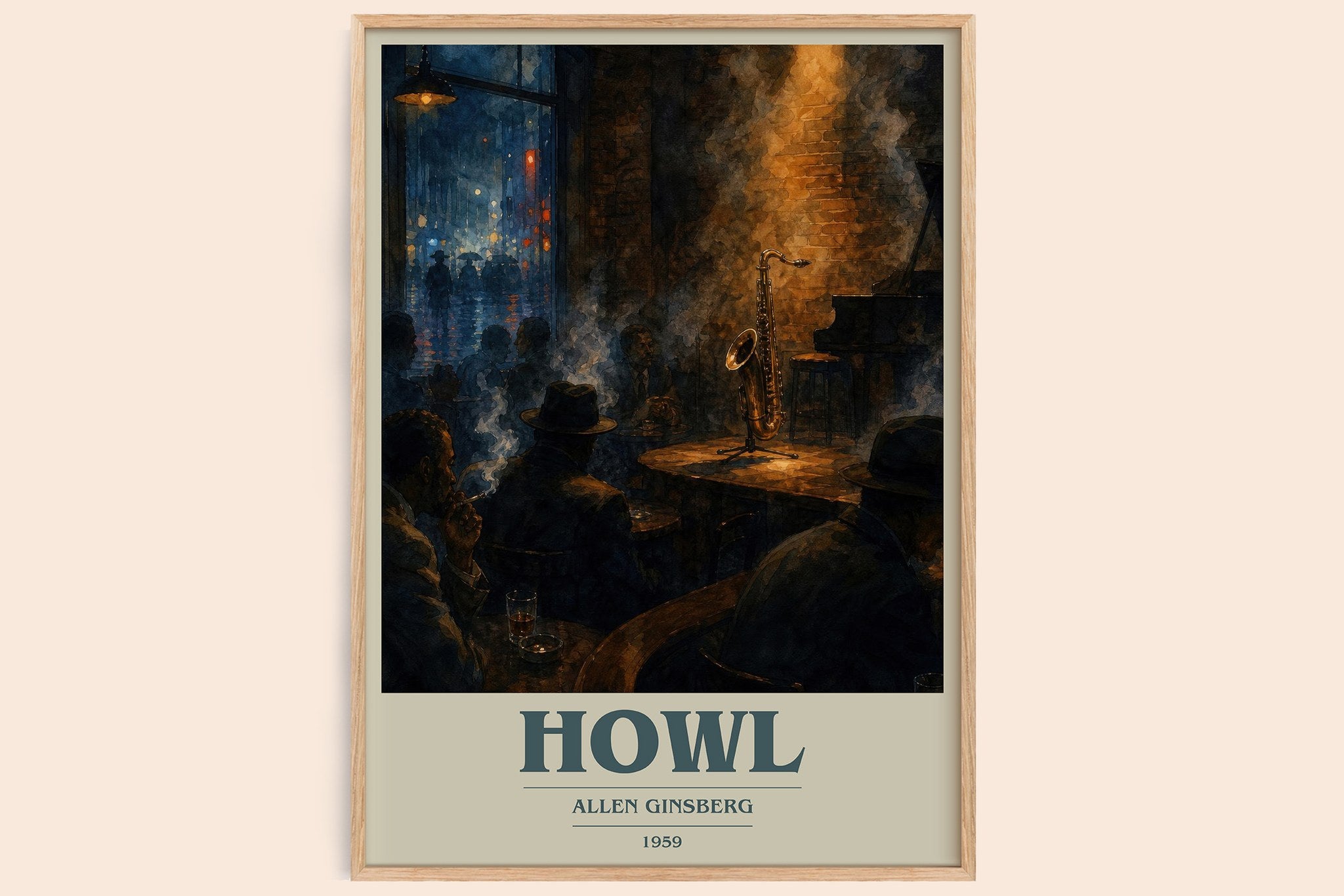 Howl Book Cover Poster by Allen Ginsberg