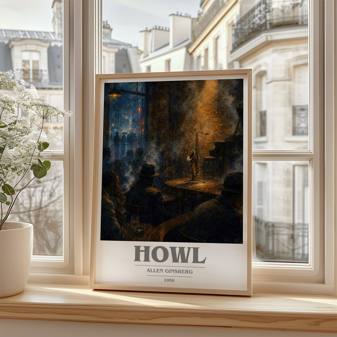 Howl book cover poster colour and style options – Allen Ginsberg book art