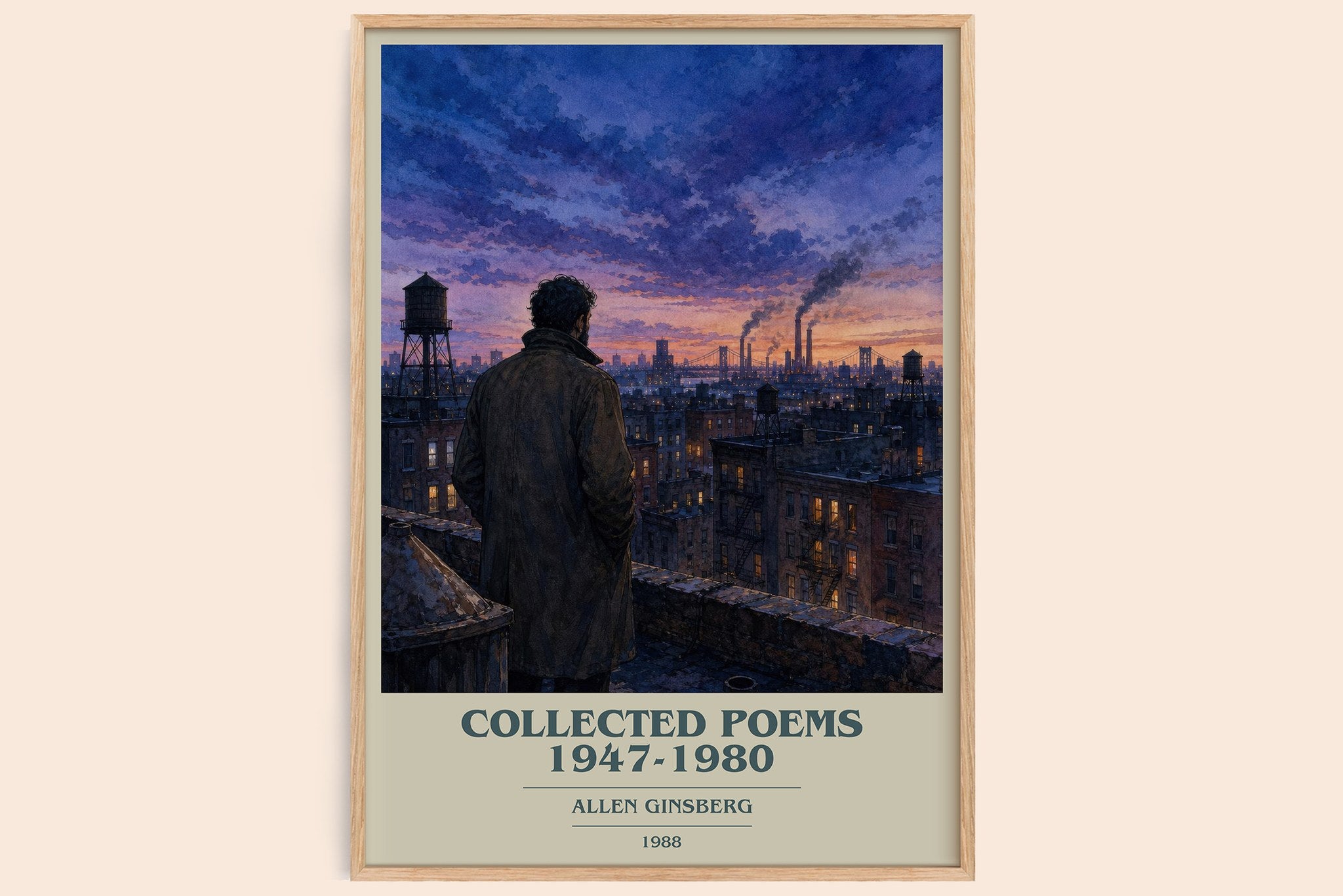 Collected Poems 1947-1980 Book Cover Poster by Allen Ginsberg