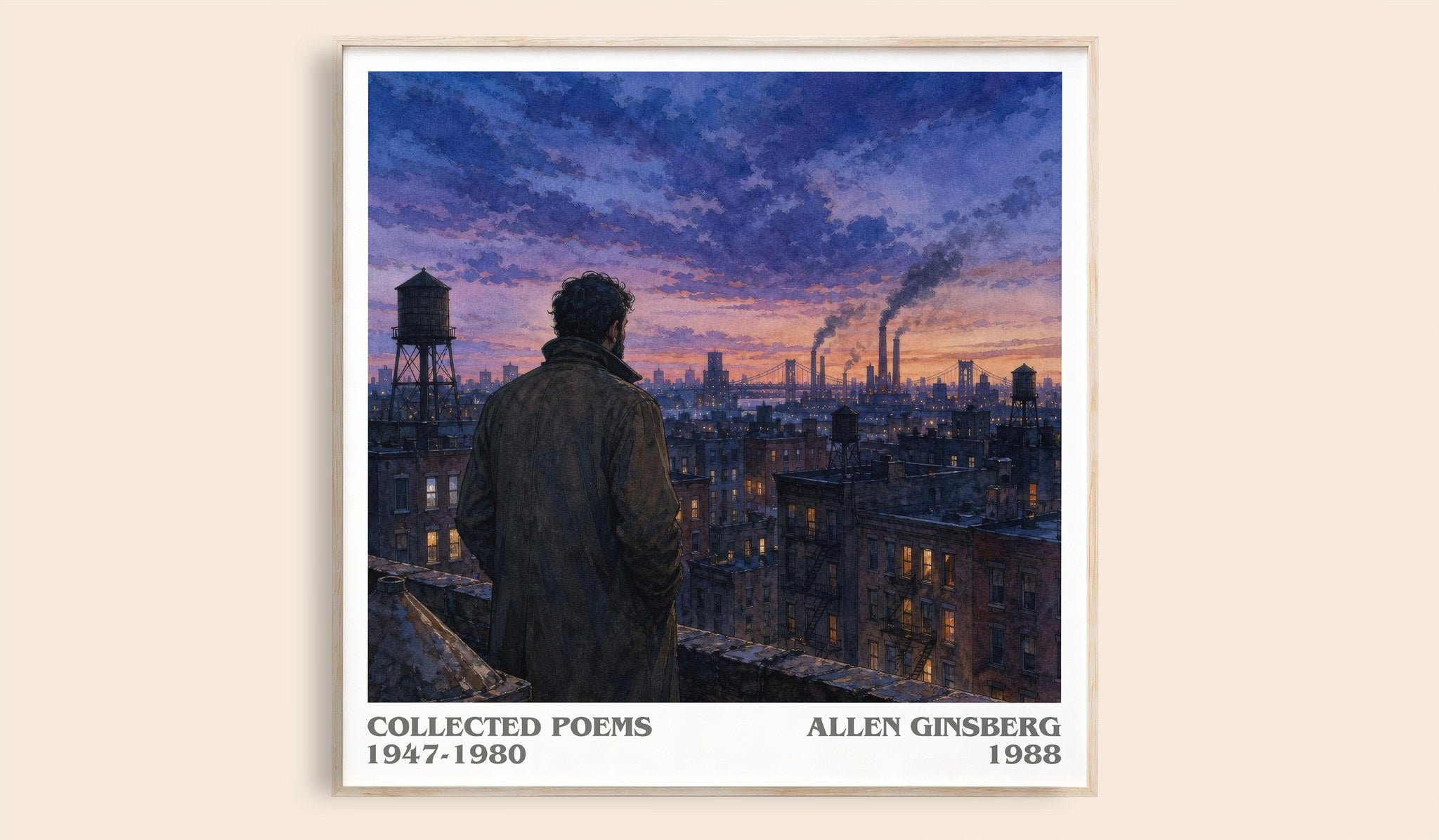 Collected Poems 1947-1980 Literary Art Print by Allen Ginsberg