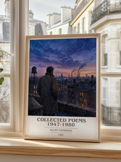 Collected Poems 1947-1980 book cover poster colour and style options – Allen Ginsberg book art