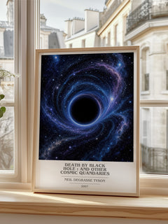 Death by black hole : and other cosmic quandaries book cover poster colour and style options – Neil deGrasse Tyson book art