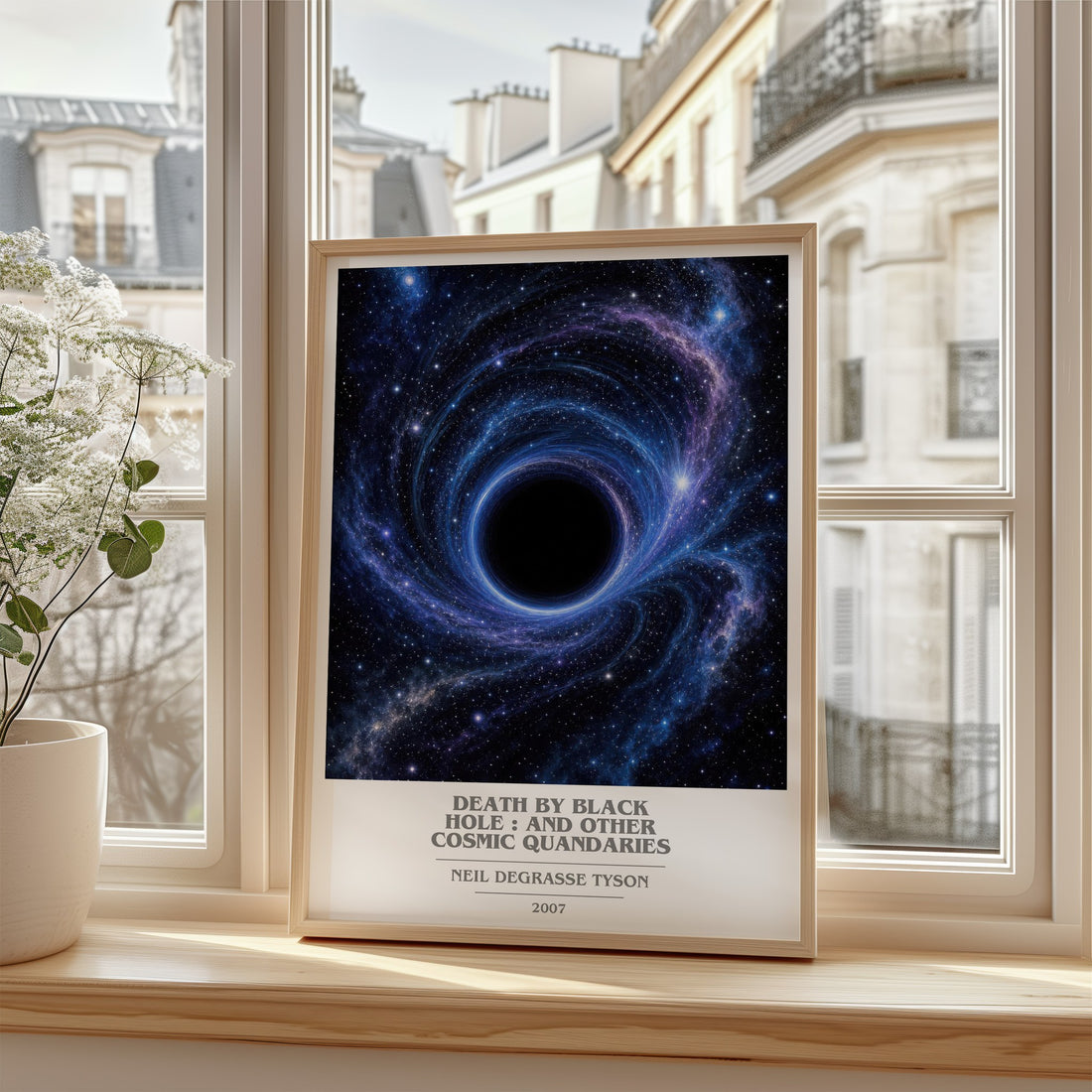 Death by black hole : and other cosmic quandaries book cover poster colour and style options – Neil deGrasse Tyson book art