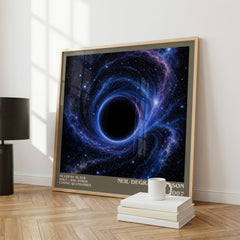 Death by black hole : and other cosmic quandaries literary print framed by window – literary home decor