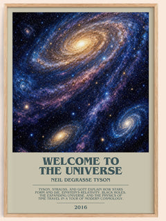 Welcome to the Universe bookish book poster by Neil deGrasse Tyson – framed literary art print