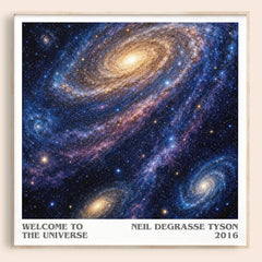 Welcome to the Universe literary book poster by Neil deGrasse Tyson – framed literary art print
