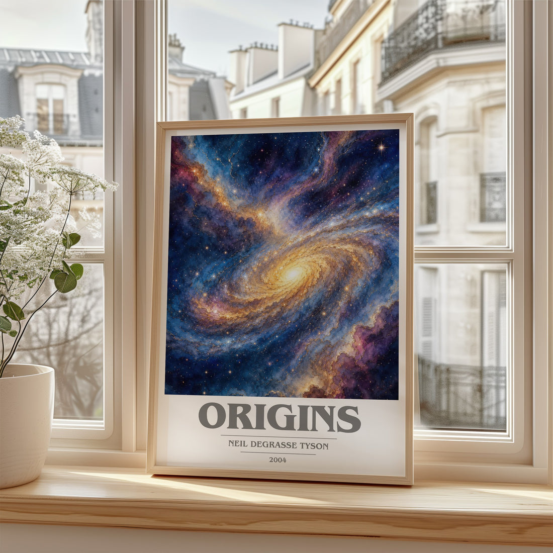 Origins book cover poster colour and style options – Neil deGrasse Tyson book art