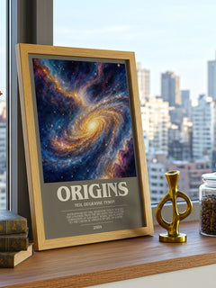 Origins bookish print framed by window – literary home decor