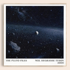 The Pluto Files literary book poster by Neil deGrasse Tyson – framed literary art print