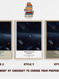 The Pluto Files Book Cover Poster by Neil deGrasse Tyson – Style X, Y and Z side by side – choose your finish
