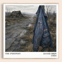 The Postman literary book poster by David Brin – framed literary art print