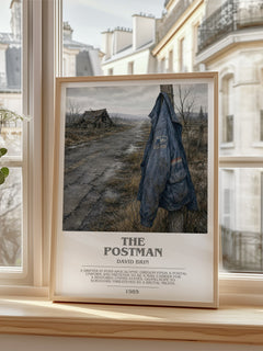 The Postman bookish poster colour and style options – David Brin book art
