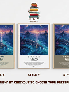 Startide Rising bookish print in frame leaning in hallway – sci fi wall art