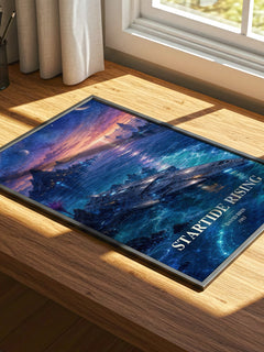 Startide Rising watercolour book poster framed on wall – sci fi wall art