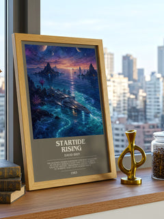 Startide Rising bookish print framed by window – literary home decor