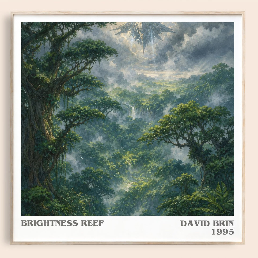 Brightness reef literary book poster by David Brin – framed literary art print