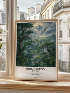 Brightness reef book cover poster colour and style options – David Brin book art