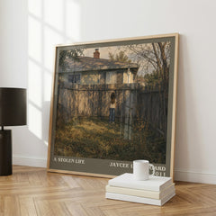 A Stolen Life literary print framed by window – literary home decor