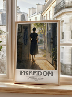 Freedom book cover poster colour and style options – Jaycee Lee Dugard book art