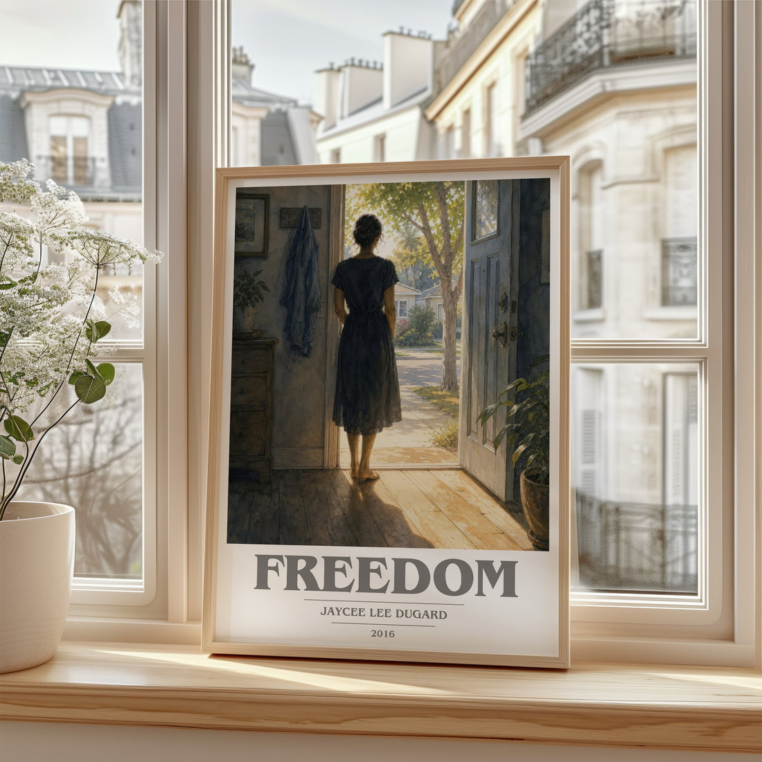Freedom book cover poster colour and style options – Jaycee Lee Dugard book art